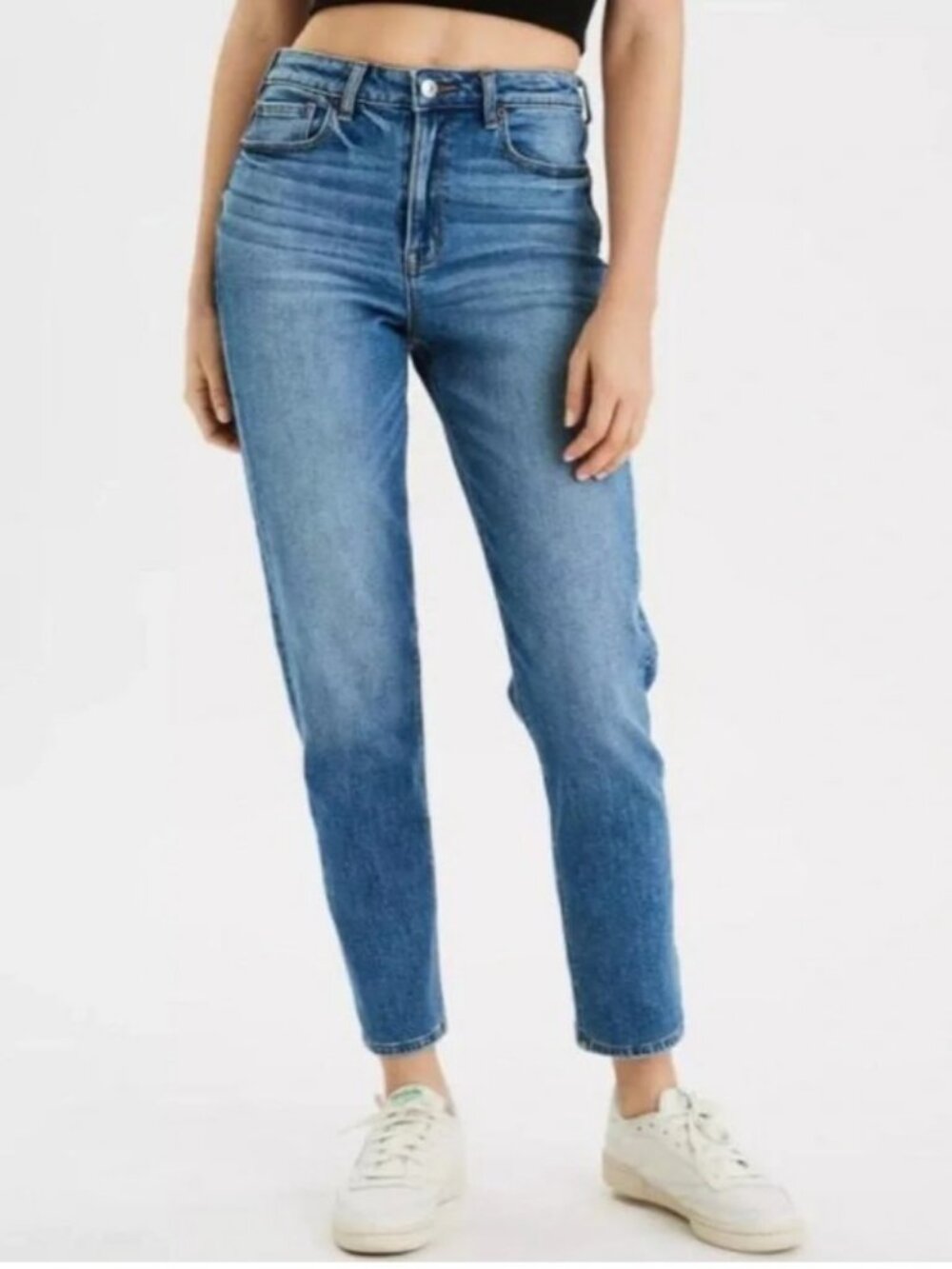 American Eagle Medium Wash Highest-Rise Mom Jeans Size 0 #2493